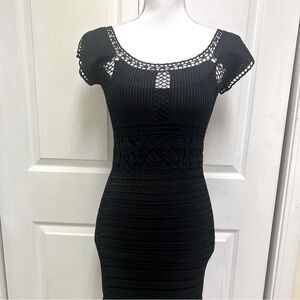 Black Crochet Dress | Size S